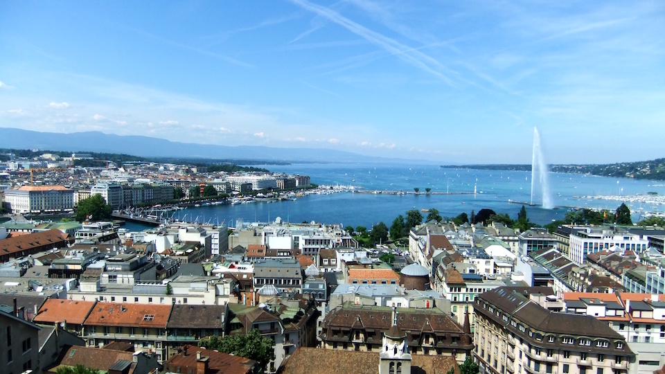 Switzerland, Geneva skyline