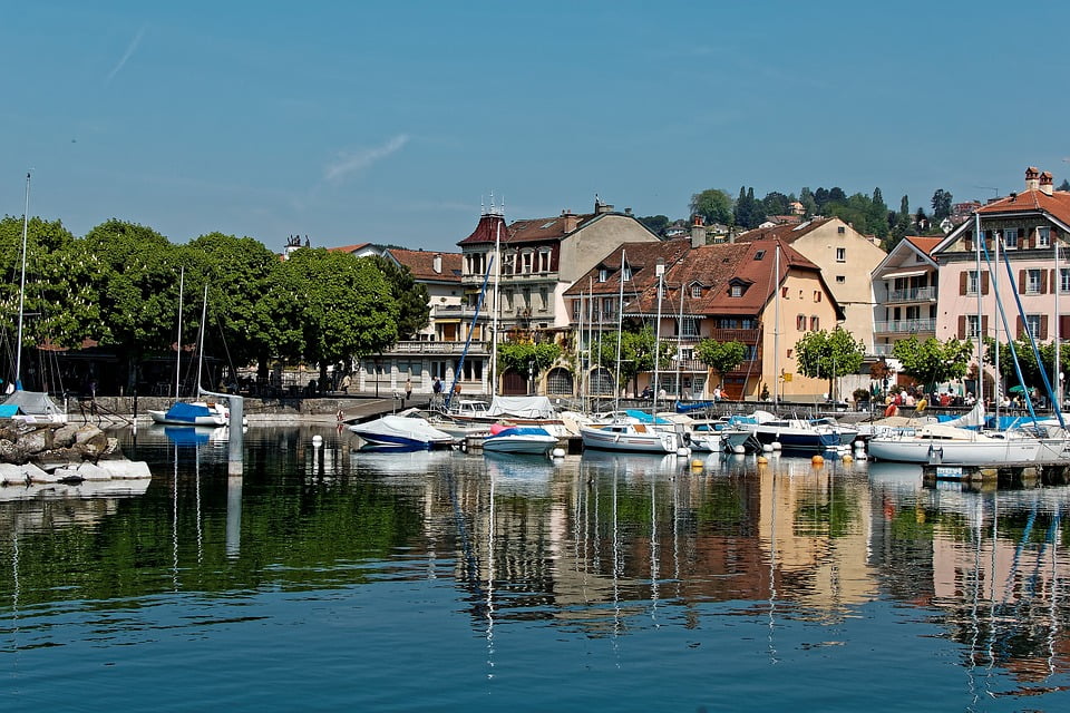 Port d'Ouchy in Lausanne, Switzerland