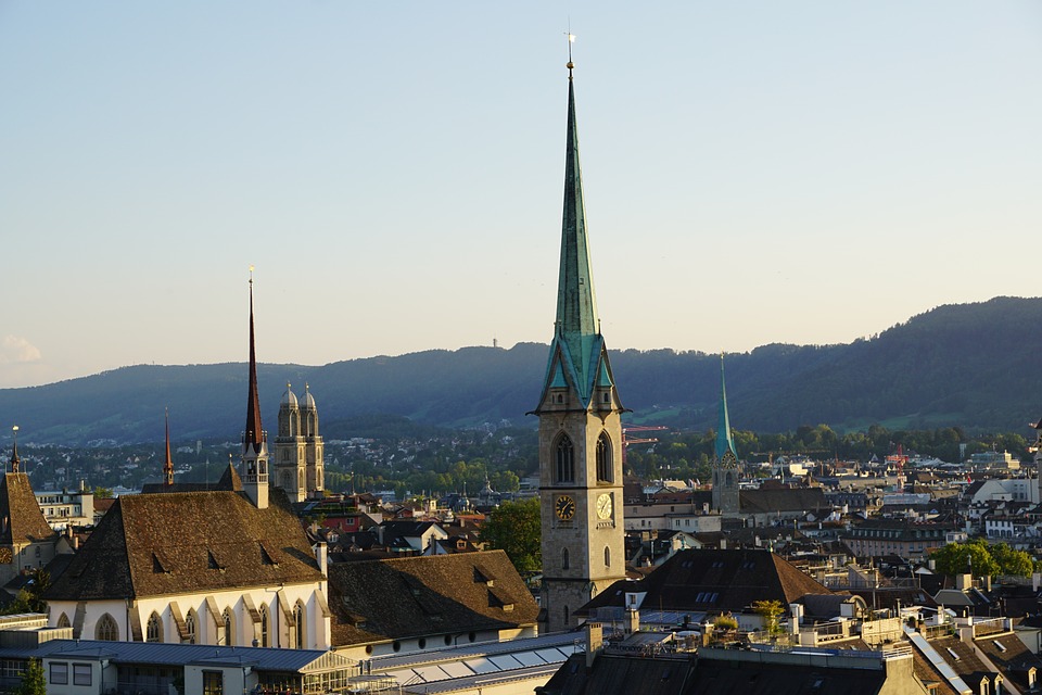 Churches in Zurich old town