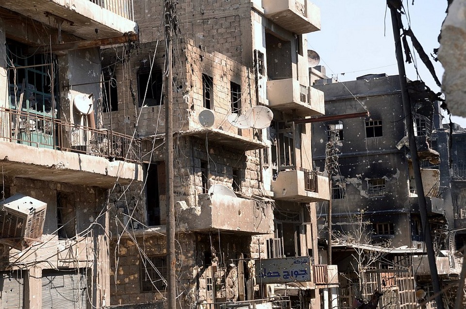 Destruction in Aleppo, Syria