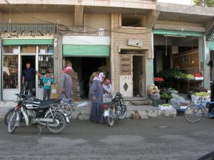 A street view of Manbij city in Syria