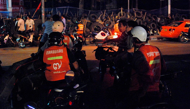 Motorcycle taxis in Bangkok during the 2010 protests