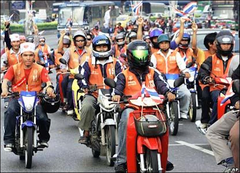 Motorcycle taxis in Bangkok, Thailand