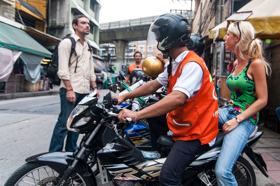 Motorbike taxi on Sukhumvit Soi 11