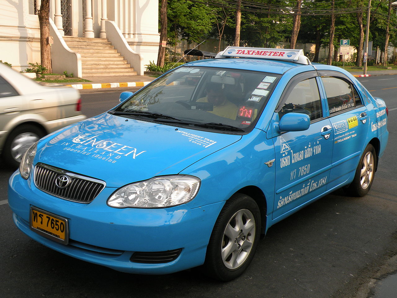 Toyota Corolla Altis blue taxi in Bangkok