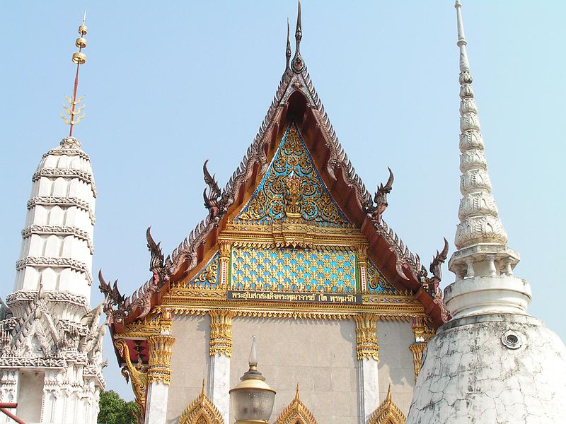 Roof architecture within a Thai Buddhist temple