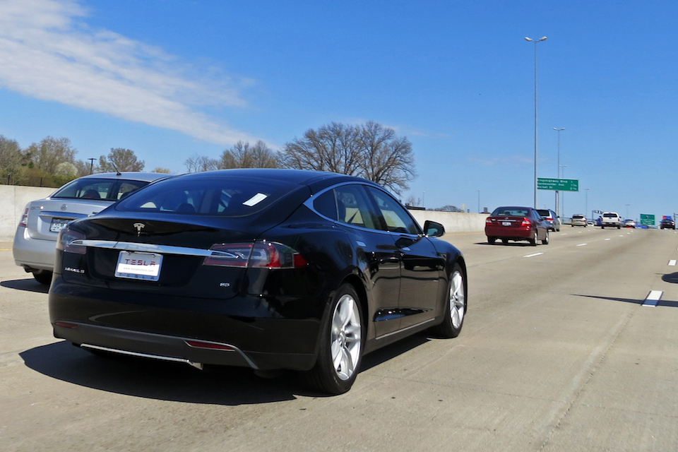 Tesla Model S electric five-door car, the safest sedan on the road