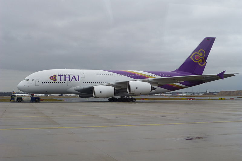 Thai Airways Airbus A380 at Frankfurt Airport