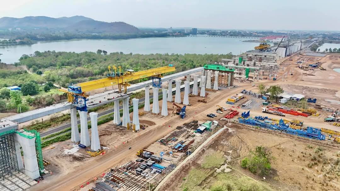 The 1st phase of high-speed rail Bangkok - Nong Khai project in Thailand.