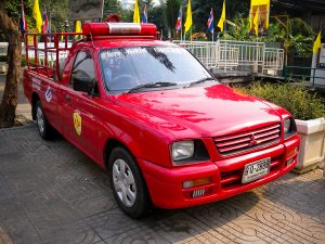 Somdet Chao Phraya Fire Brigade Fire Truck in Bangkok