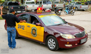 Toyota Highway Police car in Phuket.