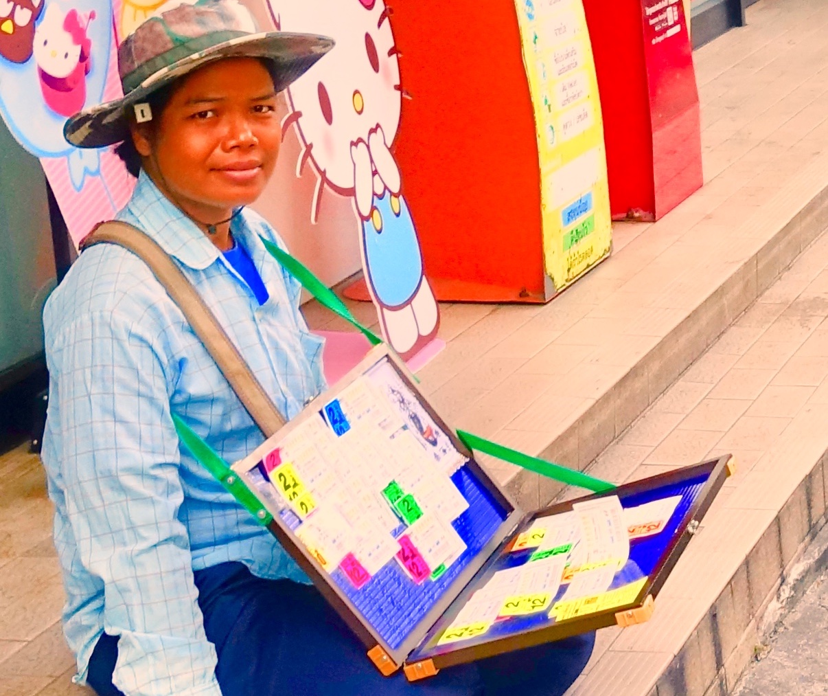 Thai people who have no employment, elderly and disabled often sell lottery tickets as a way of surviving