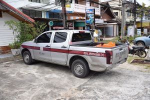 Parked Police Pickup
