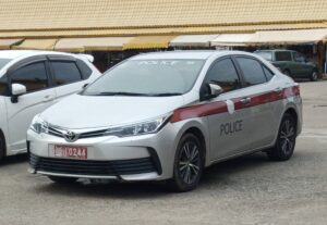 Toyota Corolla Altis Police car in Thailand