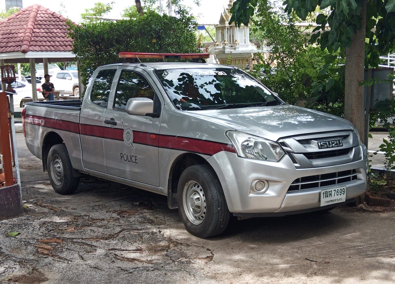 Isuzu D-Max belonging to the Aranyaprathet Provincial Police, Sa Kaeo