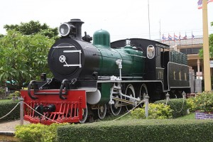 Steam locomotive at Nakhon Sawan Railway Station.