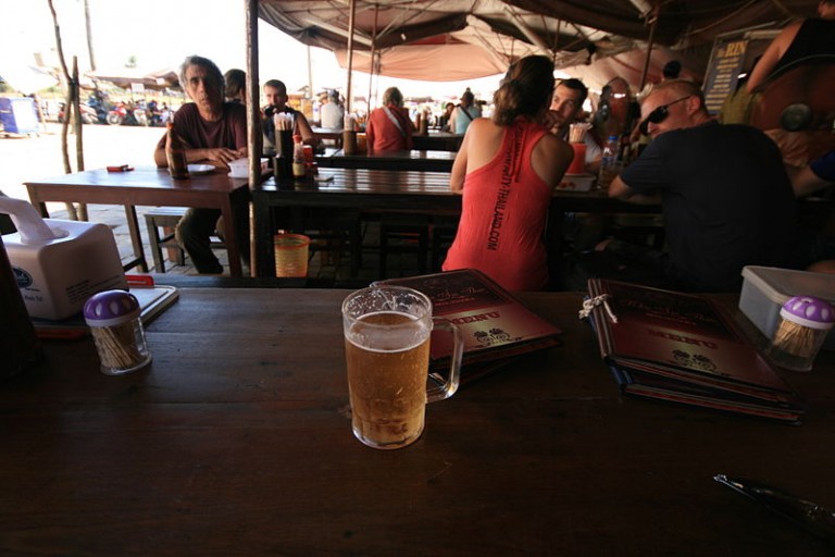 A glassful of beer