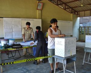 Polling station in Uttaradit Province