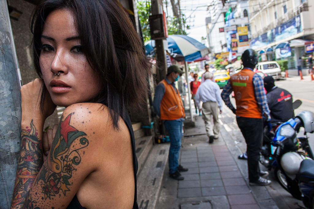 Bangkok girl in the street