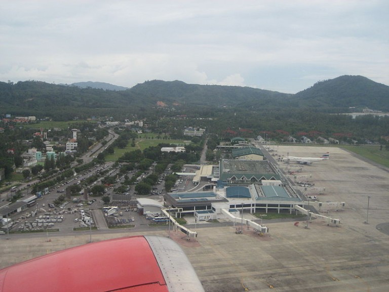 Aerial view of Phuket international airport