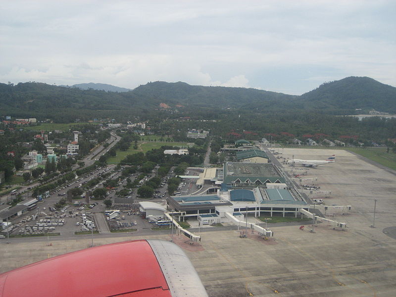 Aerial view of Phuket international airport