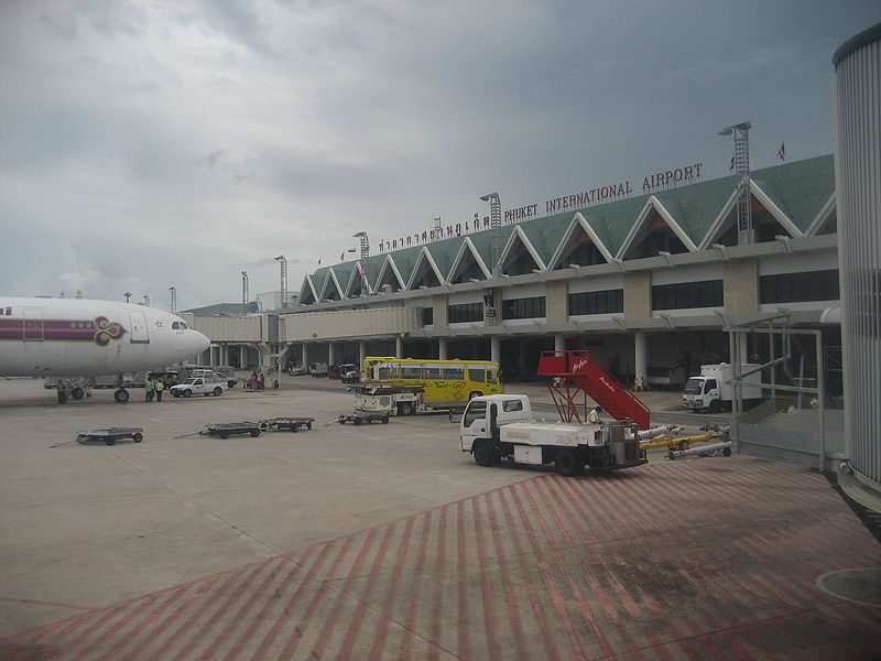 Thai Airways aircraft at Phuket International airport