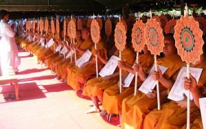 Buddhist ceremony in Sukhothai.