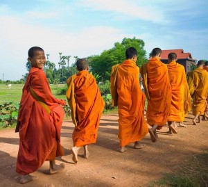 Young Thai Buddhist monks