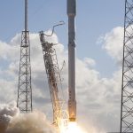 Falcon 9 vertical with THAICOM 8 launch in Cape Canaveral, FL.