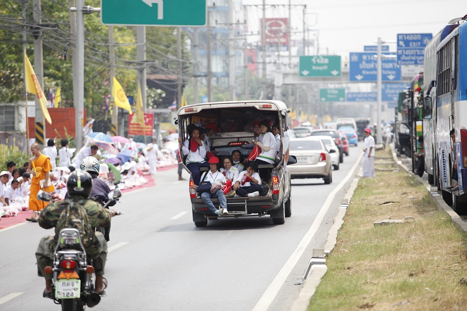 Busy road in Thailand