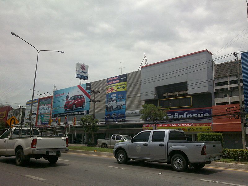 Thailand pick up trucks on a road