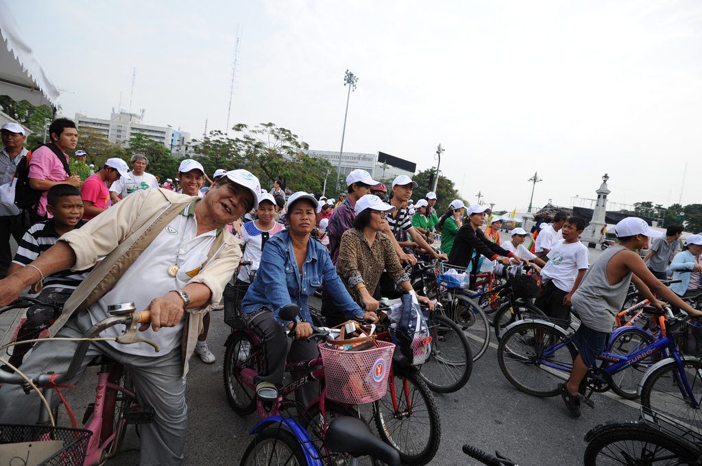 Members of Thailand Cycling Club gathering in Bangkok