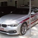 Thailand immigration police BMW smart car that have inbuilt alerts and tracking systems as well a live connection to database-driven information, linked to the country’s biometric system