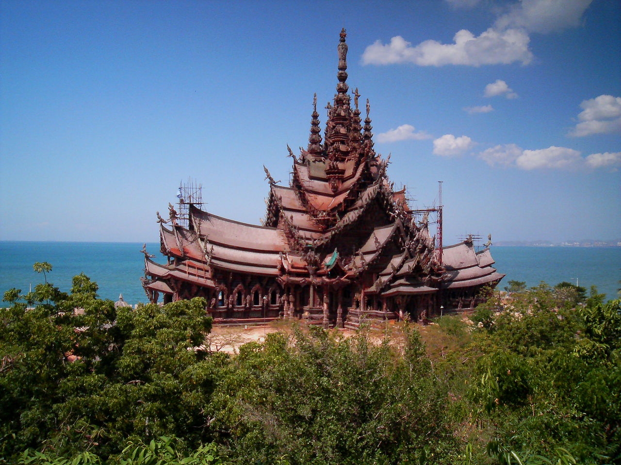 The Sanctuary of Truth is an unfinished museum in Pattaya