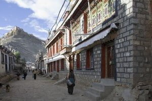 Gyantse Old Town. Gyantse is the fourth largest city in Tibet