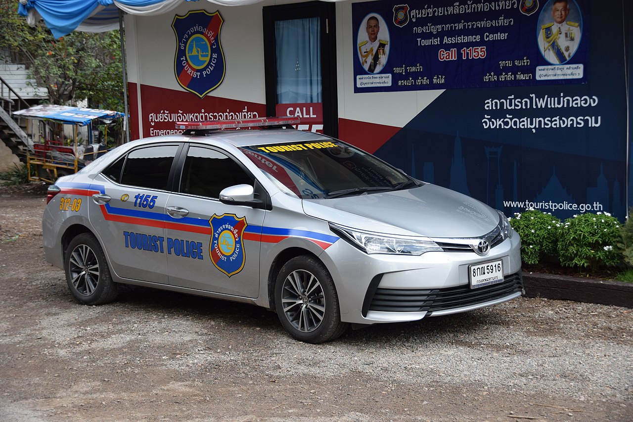 Tourist police Toyota car in Thailand