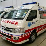 Toyota Commuter ambulance at Suvarnabhumi Airport, Bangkok
