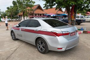 Toyota police car in Lampang