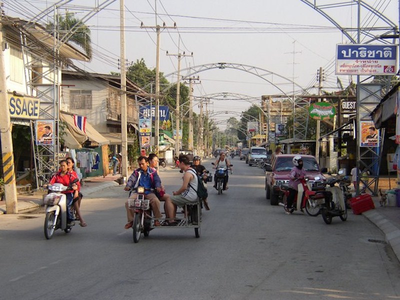 Traffic in Kanchanaburi town