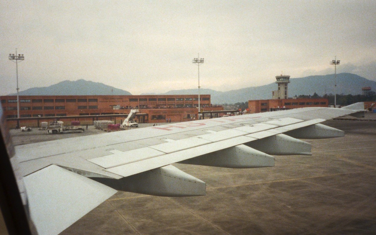 Tribhuvan International Airport in Kathmandu, Nepal.