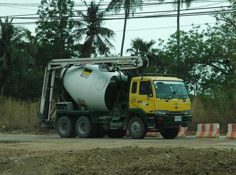 Cement mixer truck in Thailand