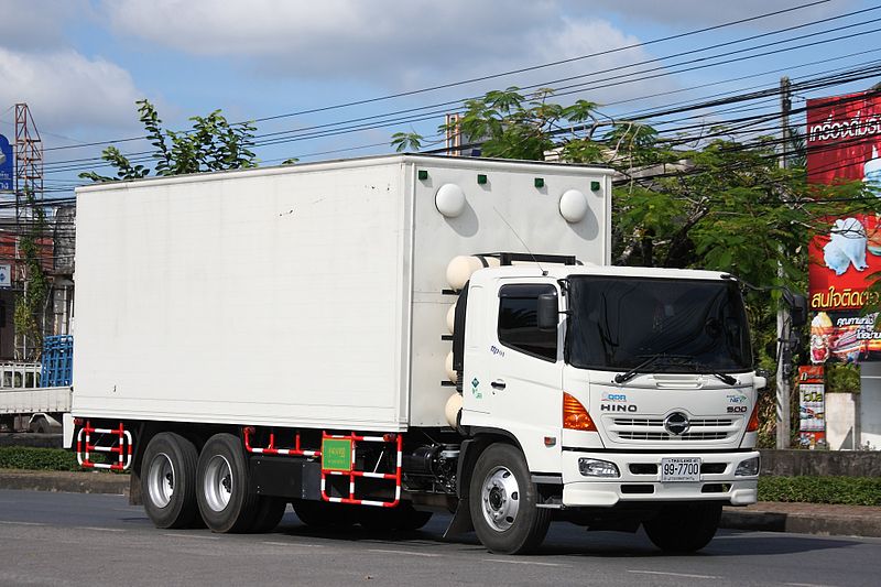 Gas-powered Hino 500 truck in Hat Yai, Southern Thailand.