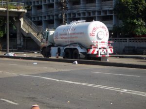 Liquid gas tanker in Bangkok