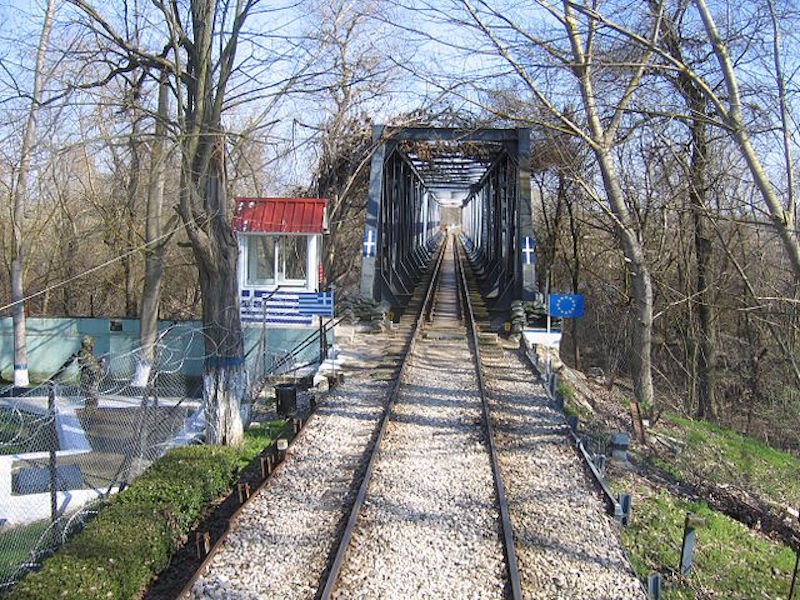 Bridge on the Turkish border with Greece in Pythio