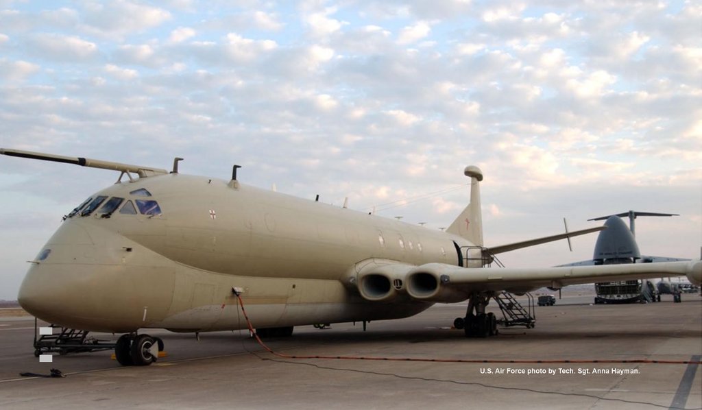 Royal Air Force MR-2 Nimrod reconnaissance aircraft at Incirlik Air Base, Turkey