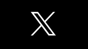 Twitter X logo.