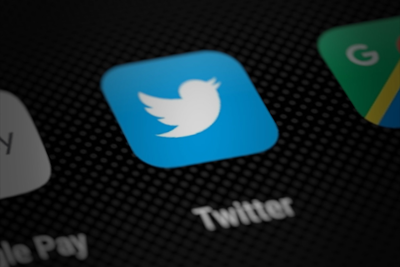 Twitter app icon on smartphone screen