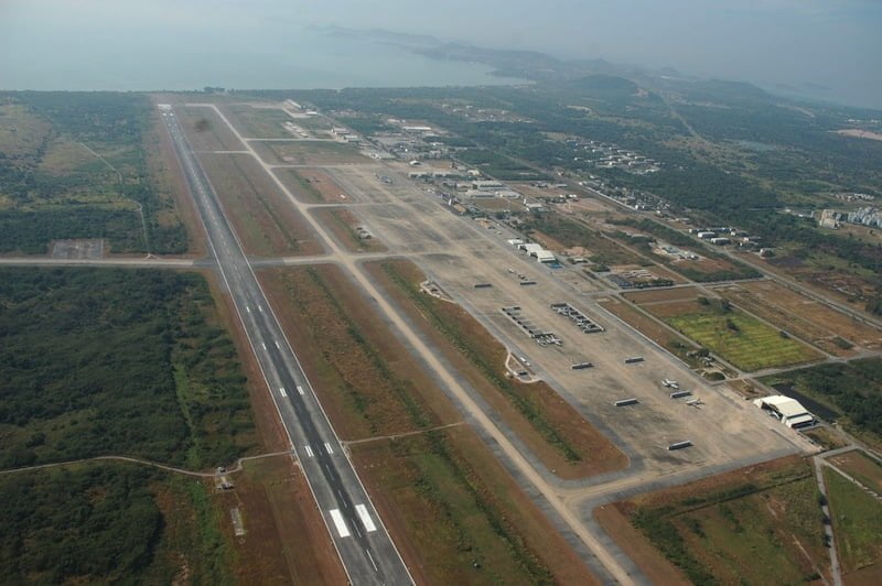 Aerial view of U-Tapao International Airport