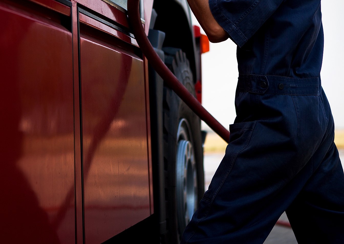 Royal Thai air force firefighters fire truck