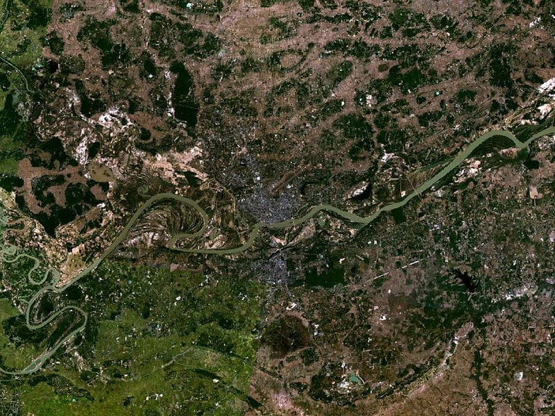 Satellite view of Ubon Ratchathani